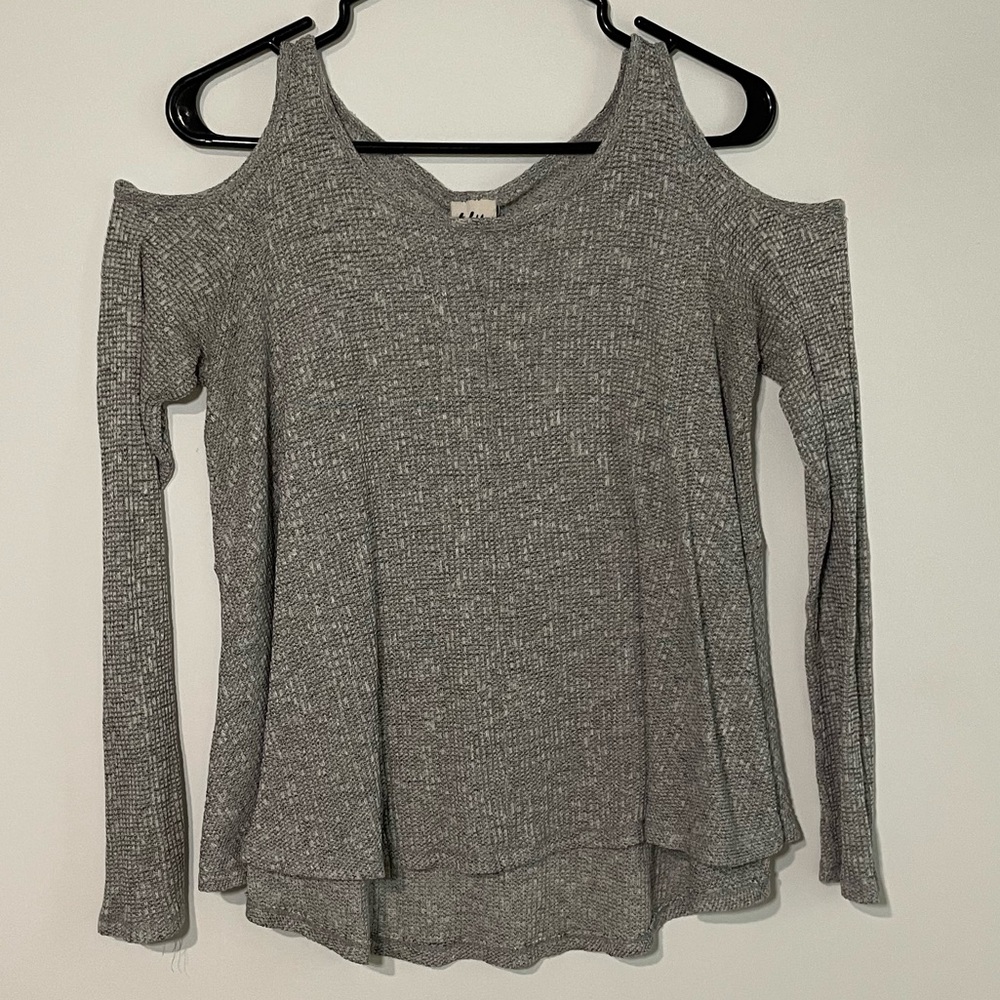 Tokyo Darling Shoulder Cut-Out Long Sleeve Top